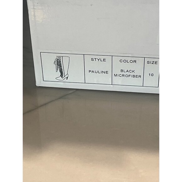 Chelsea & Zoe Pauline Lace-Up Boots in Black Microfiber 10 New with Box Womens - Picture 3 of 5